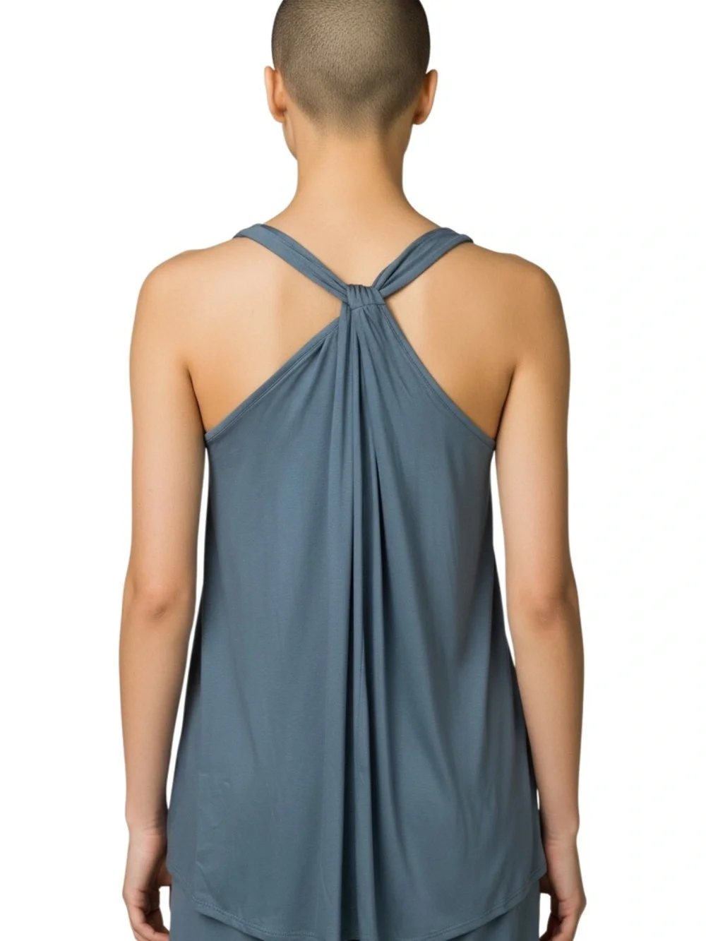 LOFT Slate-Blue Halter Mock-Neck Tank